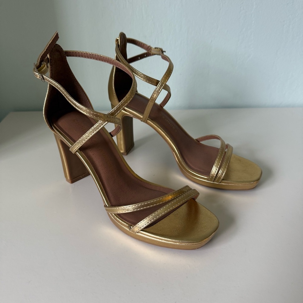 Chinese Laundry Taryn Dress Heel in Gold | Size US 7